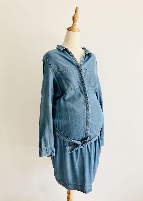 Denim maternity & nursing dress colline brand sustainable clothes