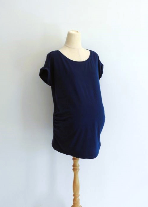 navy-side-ruched-maternity-tshirt