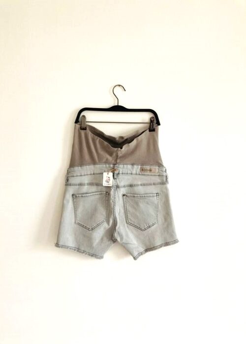 C0049S06-grey-fringed-stretch-maternity-shorts